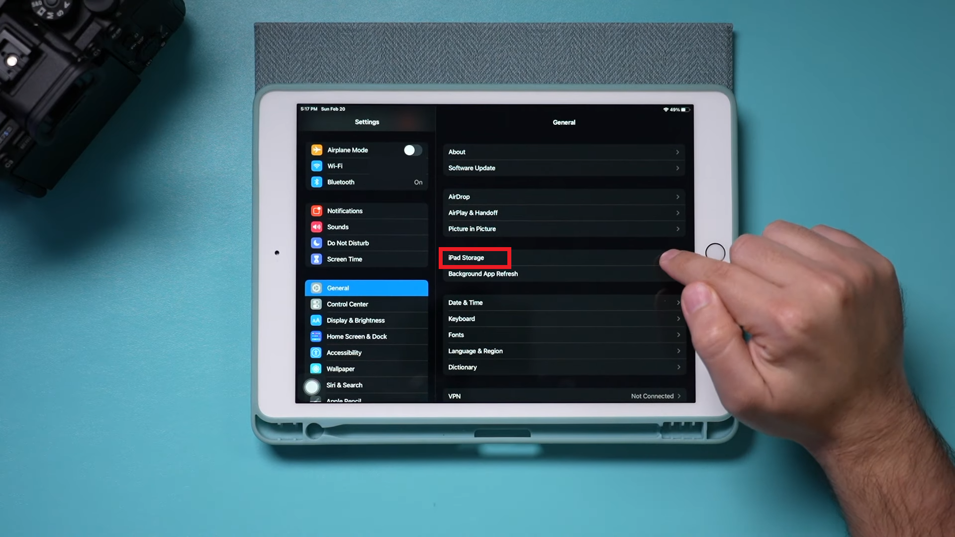 انقر على برنامج iPad