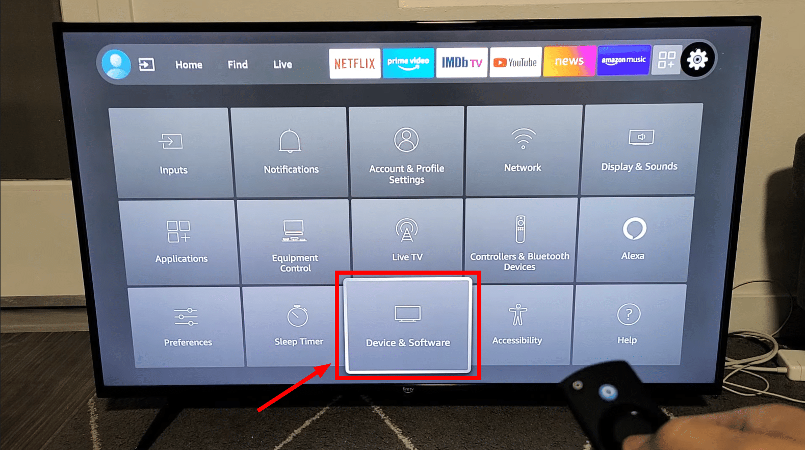 انتقل إلى الجهاز والبرامج