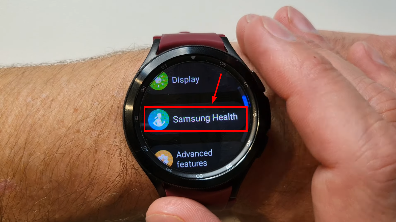 اضغط على Samsung Health