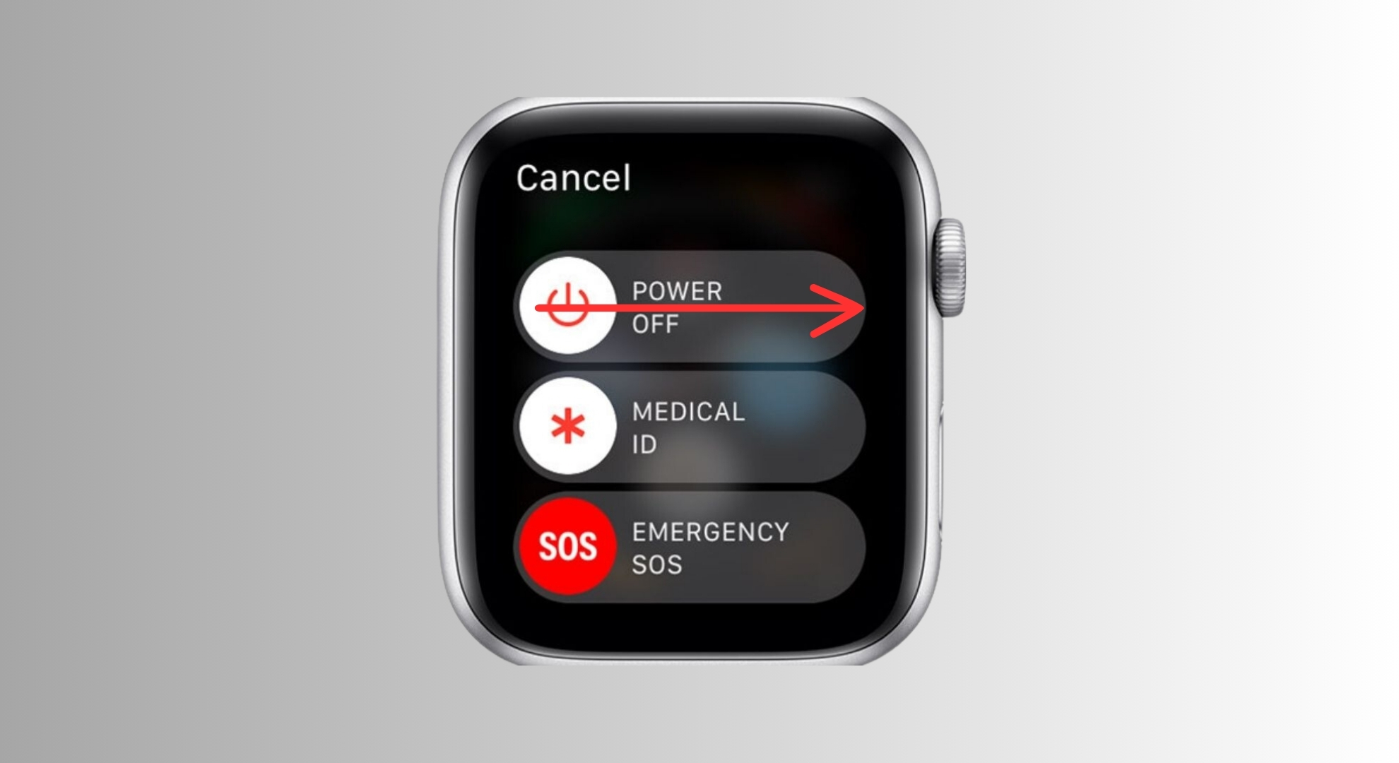 اسحب شريط إيقاف التشغيل