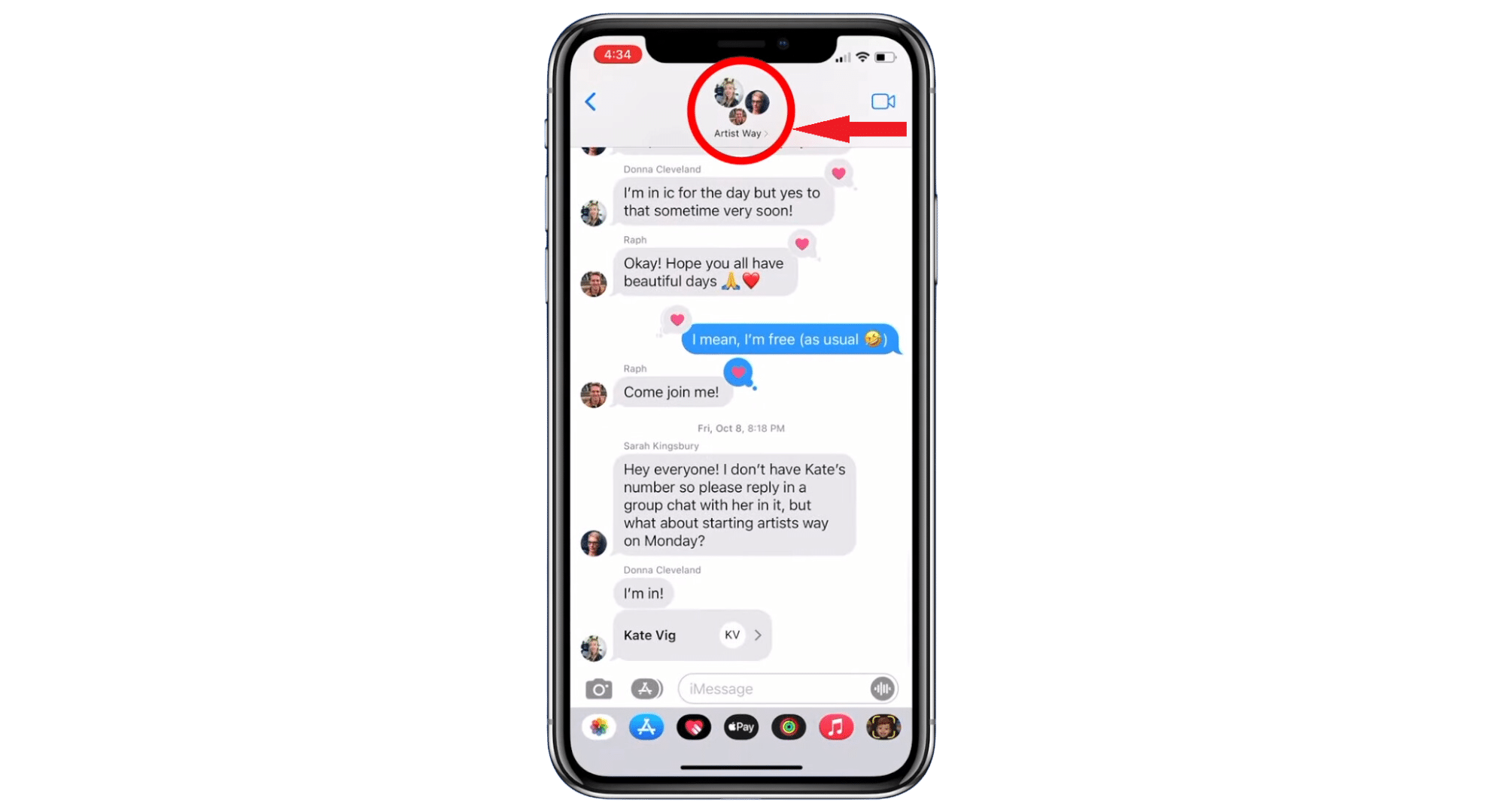 اضغط على أيقونة أعضاء المجموعة