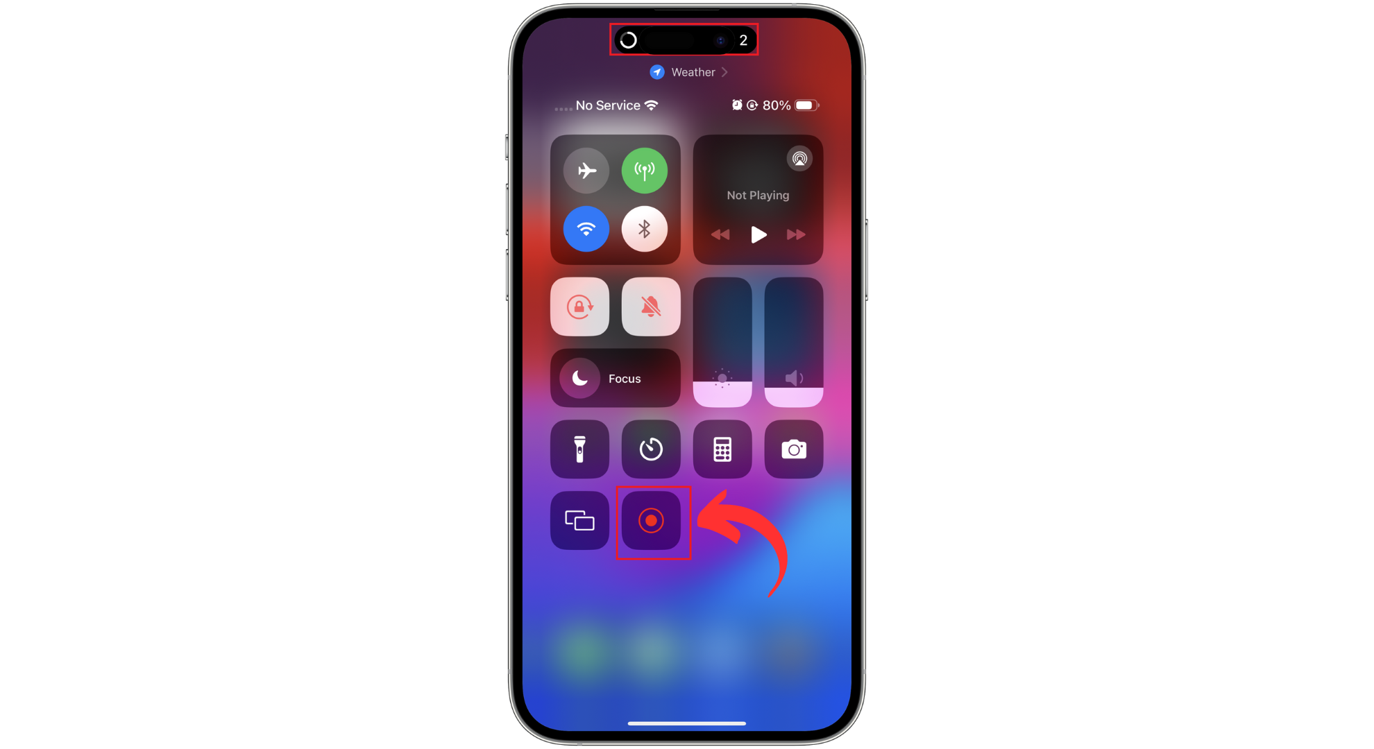 اضغط على أيقونة التسجيل