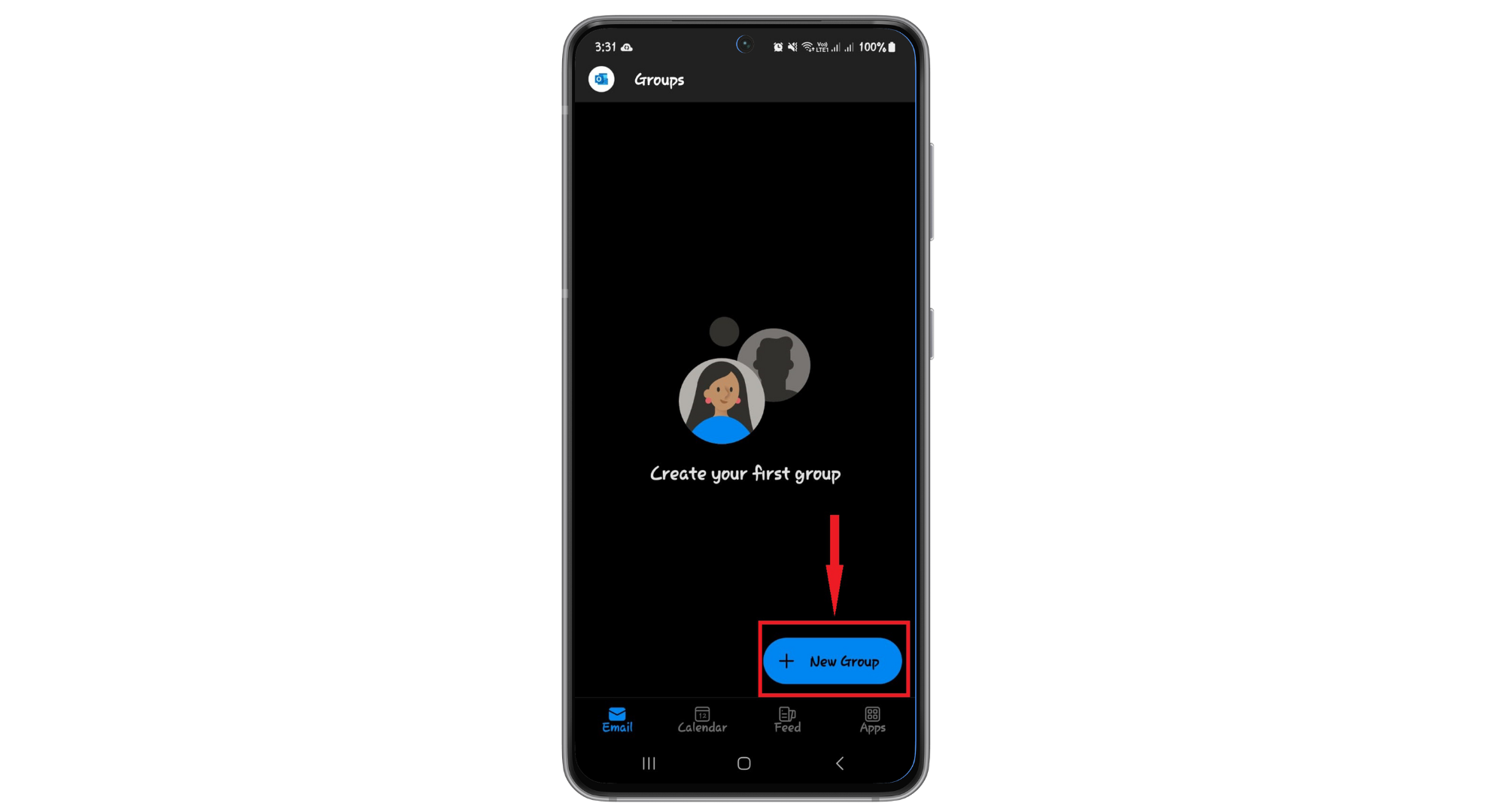 انقر على مجموعة جديدة