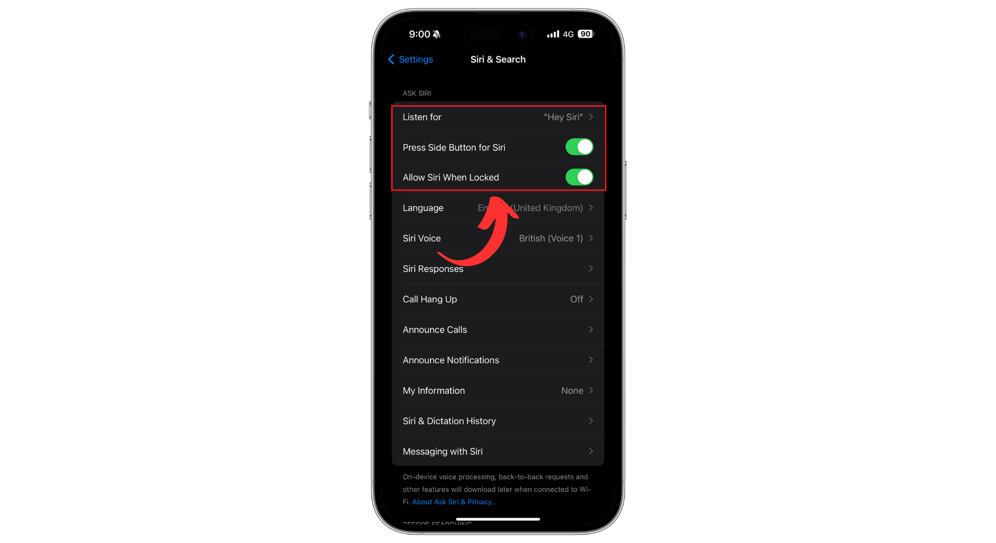 تشغيل الخيارات