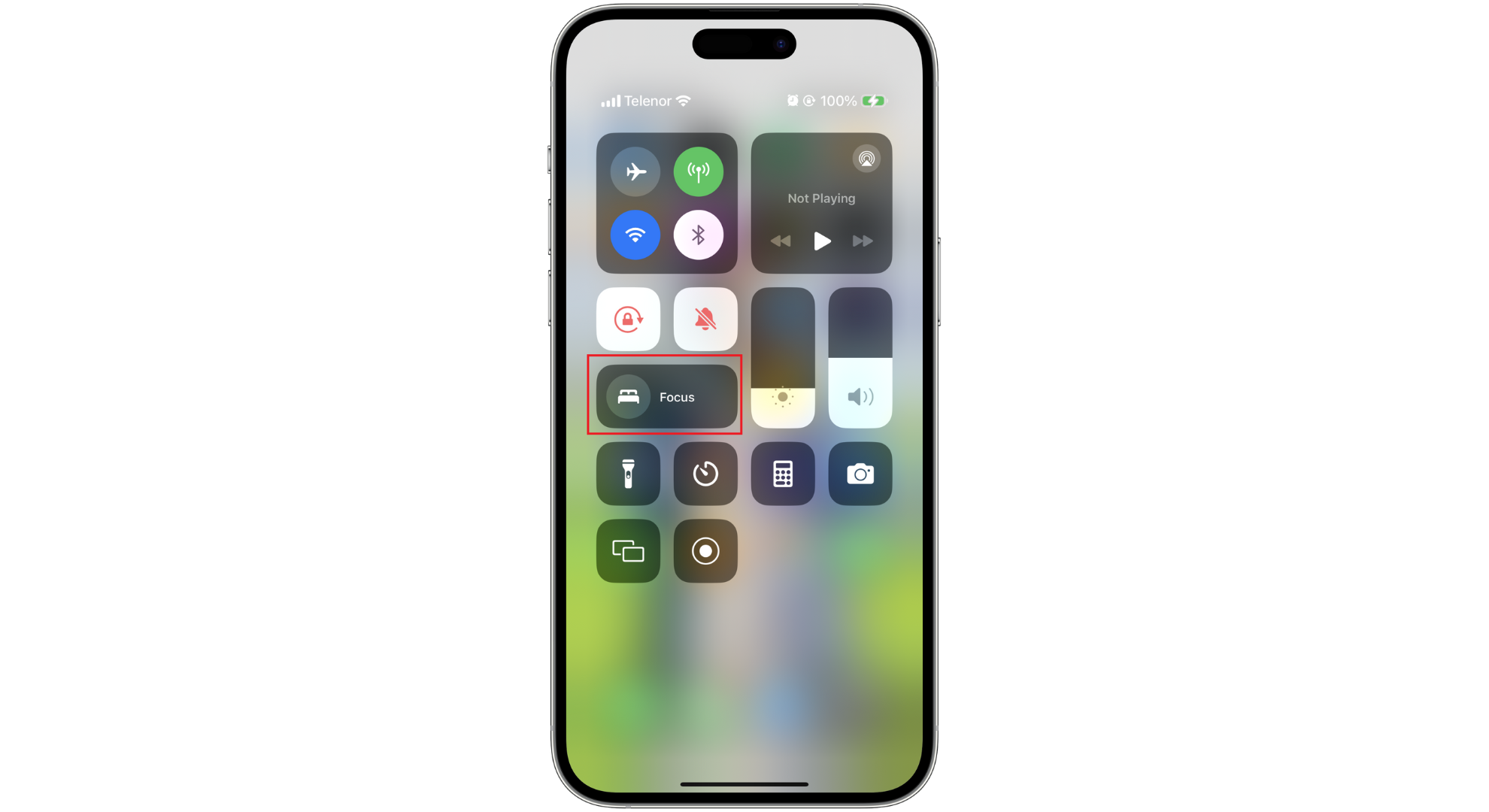 اضغط على Focus