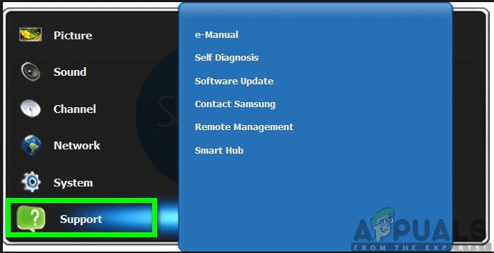 تحديد قسم الدعم