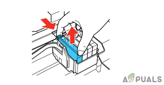 إزالة خرطوشة حبر HP