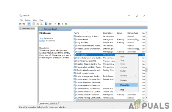 خدمة Print Spooler