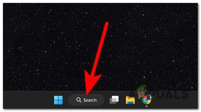 Opening the Windows Search option