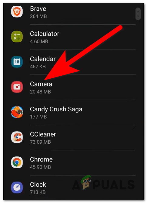 Accessing the Camera section