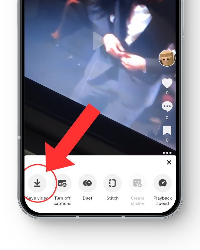 حفظ فيديو TikTok