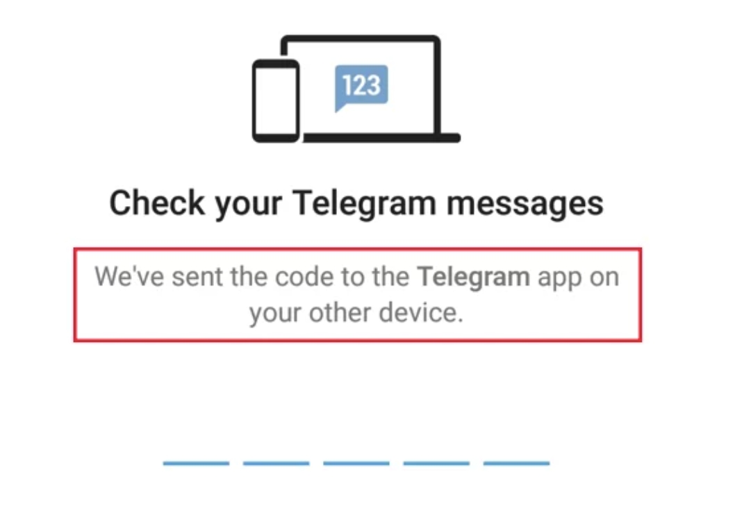 كود التحقق من Telegram