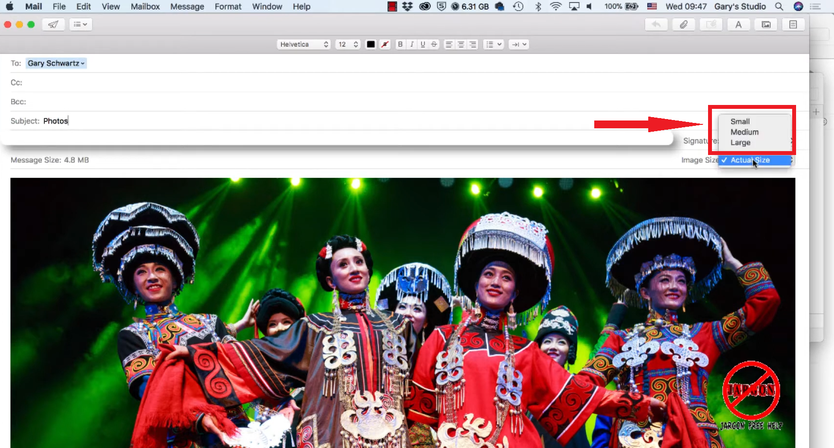 يمكنك تغيير حجم الصورة هنا