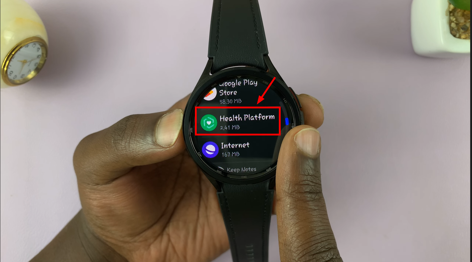 اضغط على Samsung Health