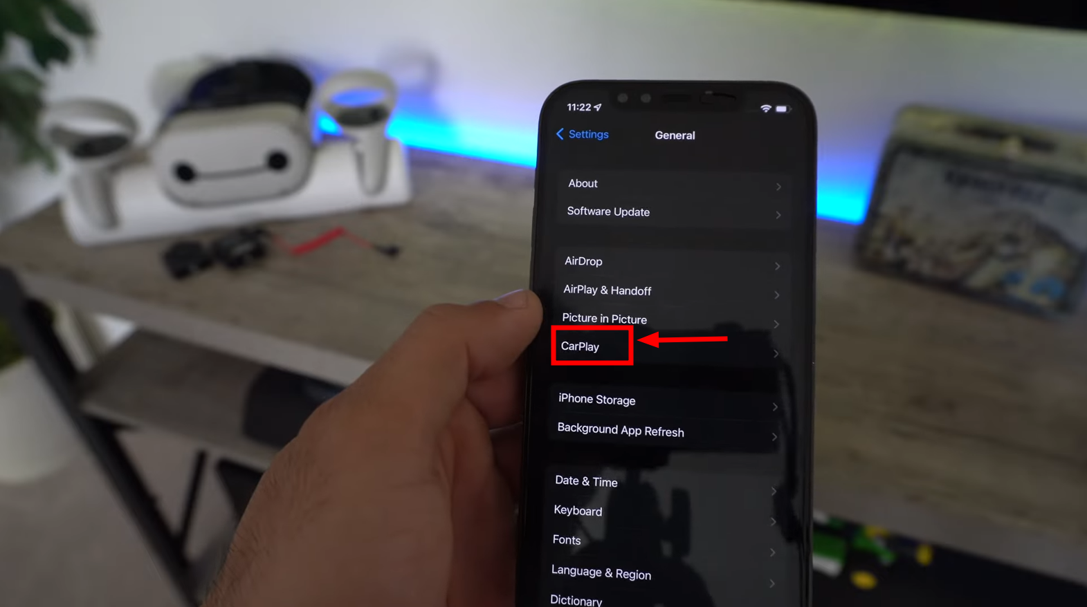 اضغط على CarPlay
