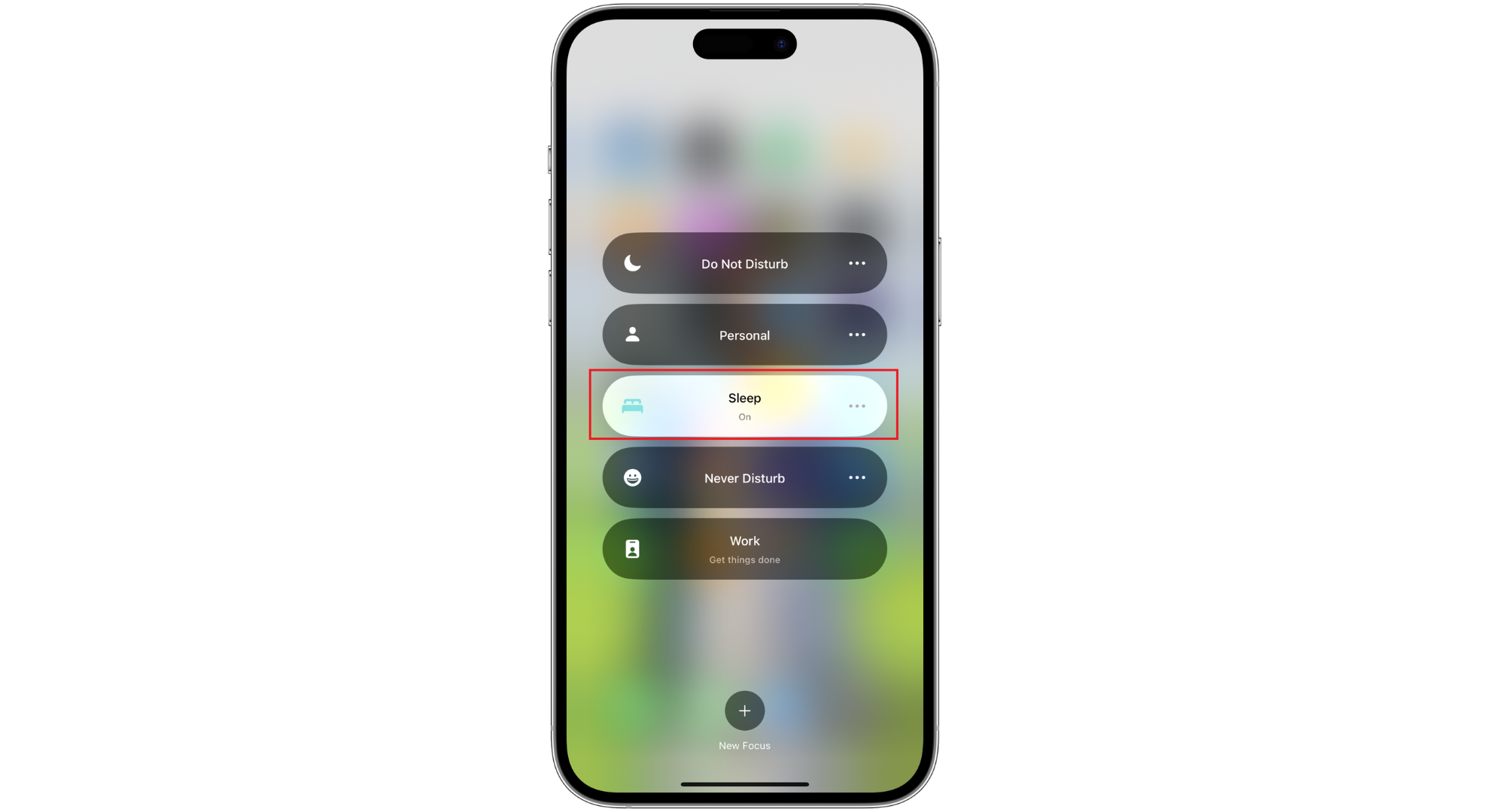 اضغط على Sleep