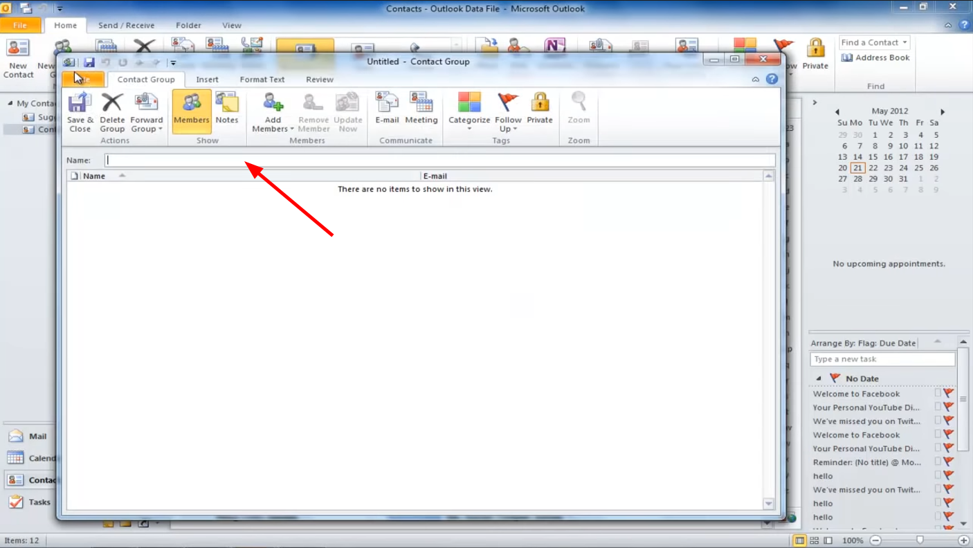 3. أضف اسمًا للمجموعة