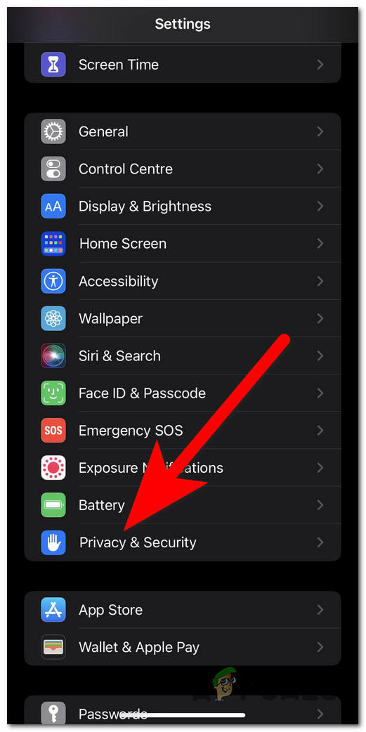 الوصول إلى إعدادات الخصوصية والأمان
