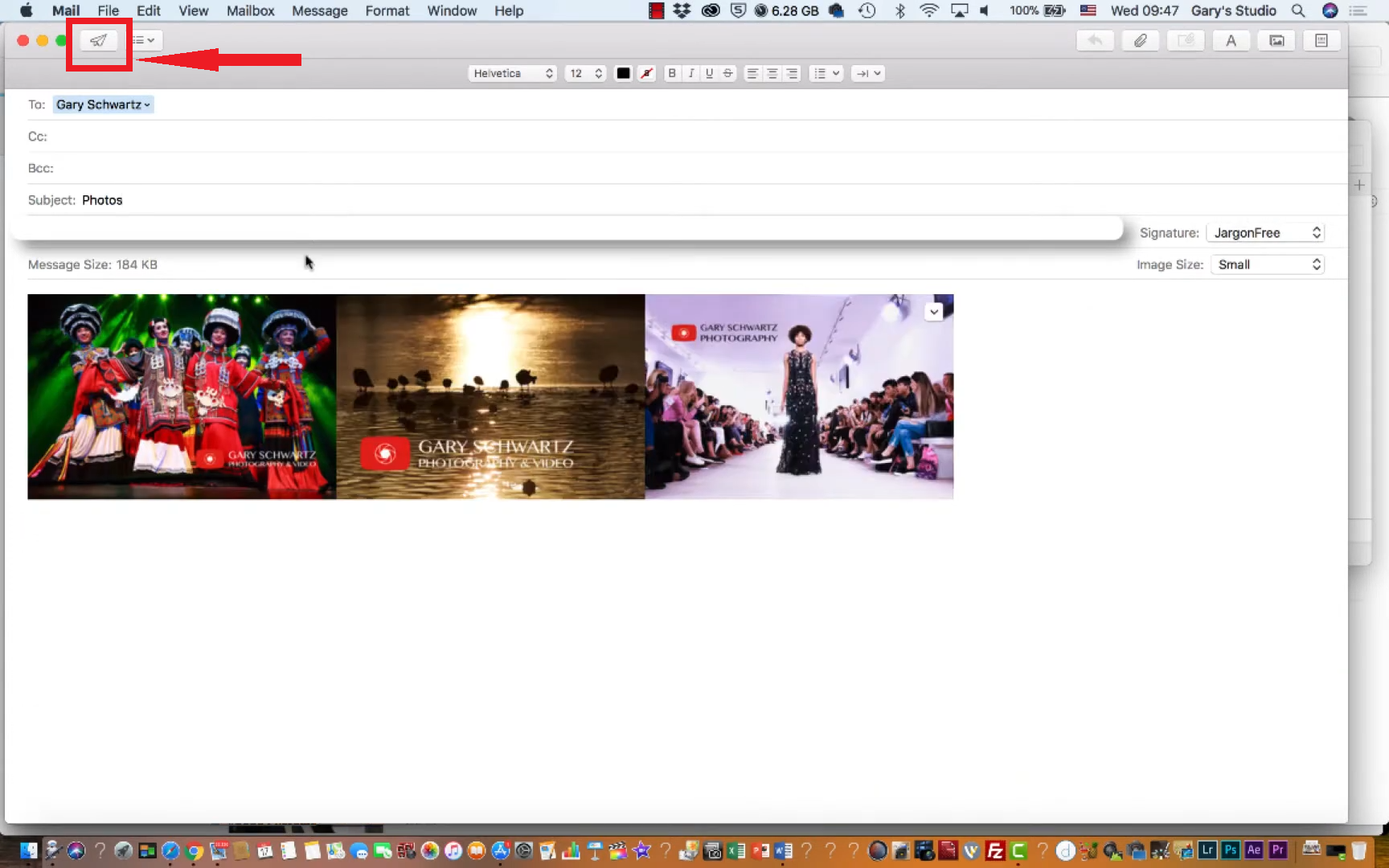 بعد الانتهاء، أرسل بريدك الإلكتروني