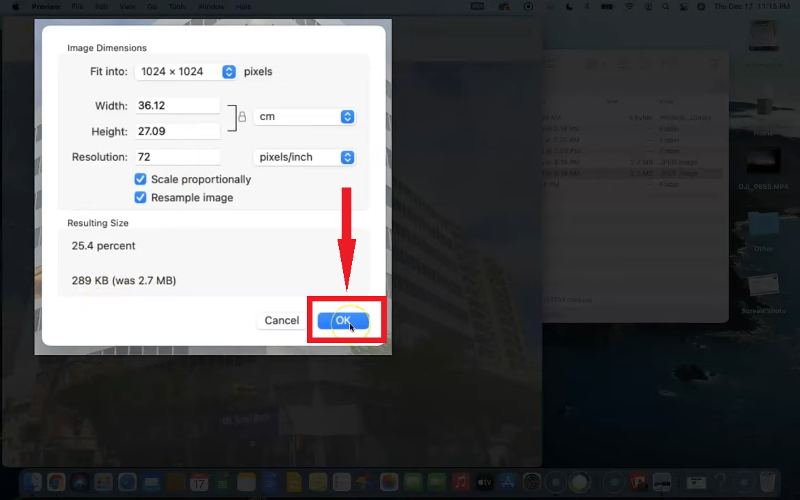 انقر على موافق عند الانتهاء
