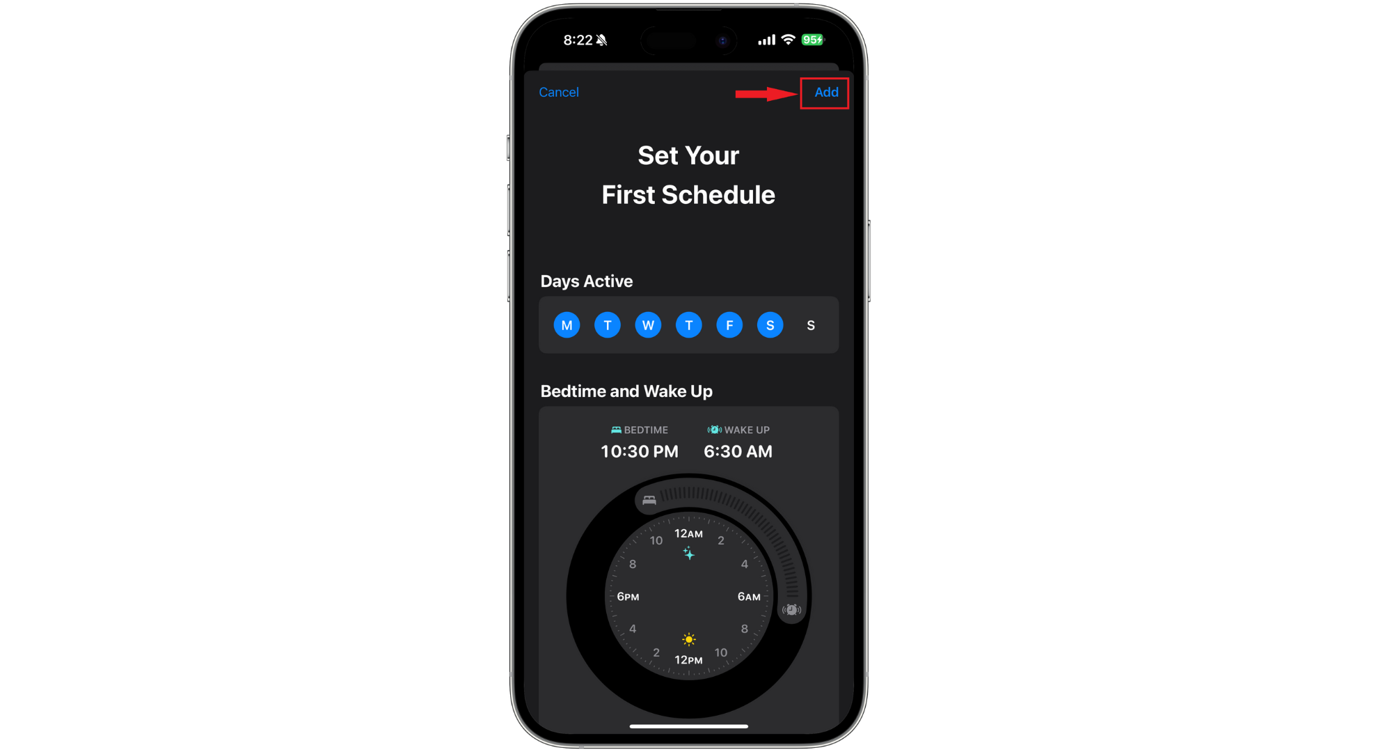 انقر على إضافة لإنهاء الإعداد