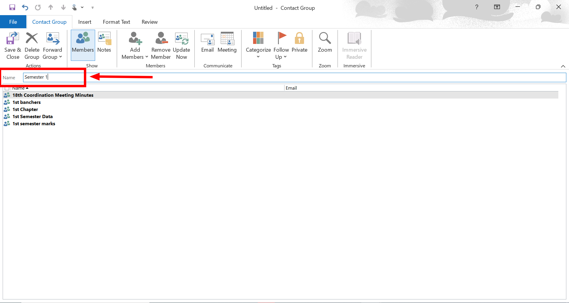6. سمِّ مجموعتك