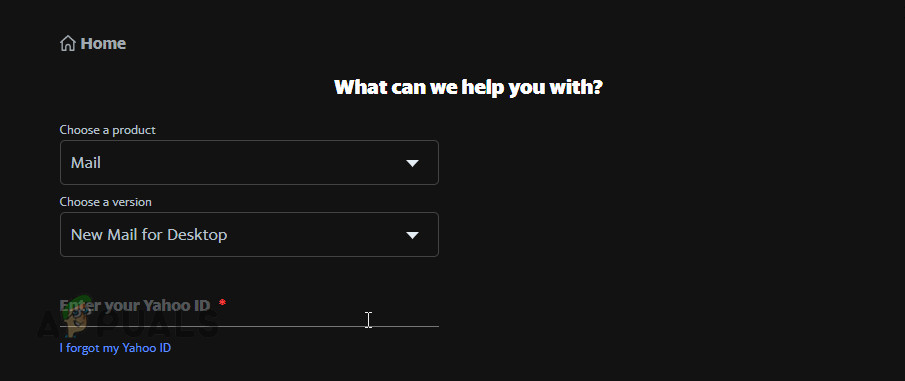 استخدام مساعدة Yahoo لإزالة علامة النشاط المشبوه من حساب المستخدم الخاص بك
