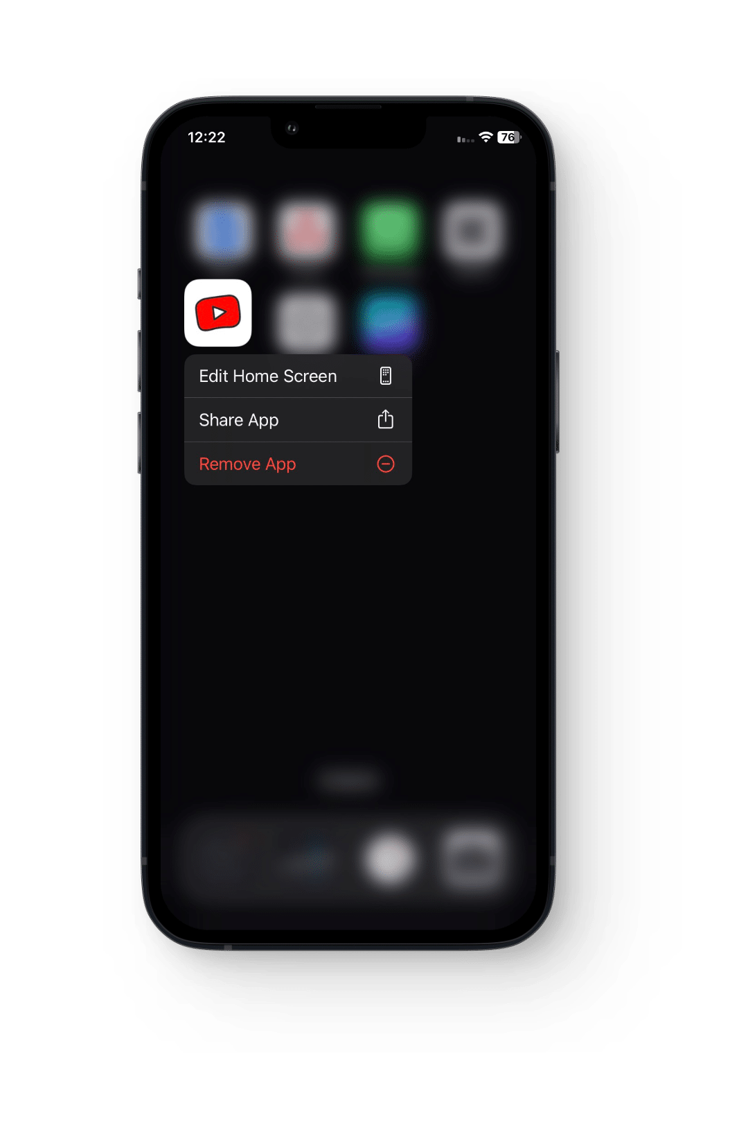 Deleting YouTube Kids on iPhone