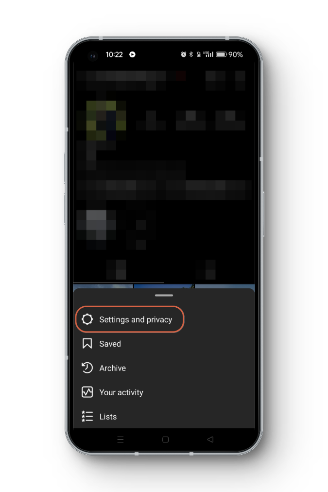 Instagram > Settings and Privacy