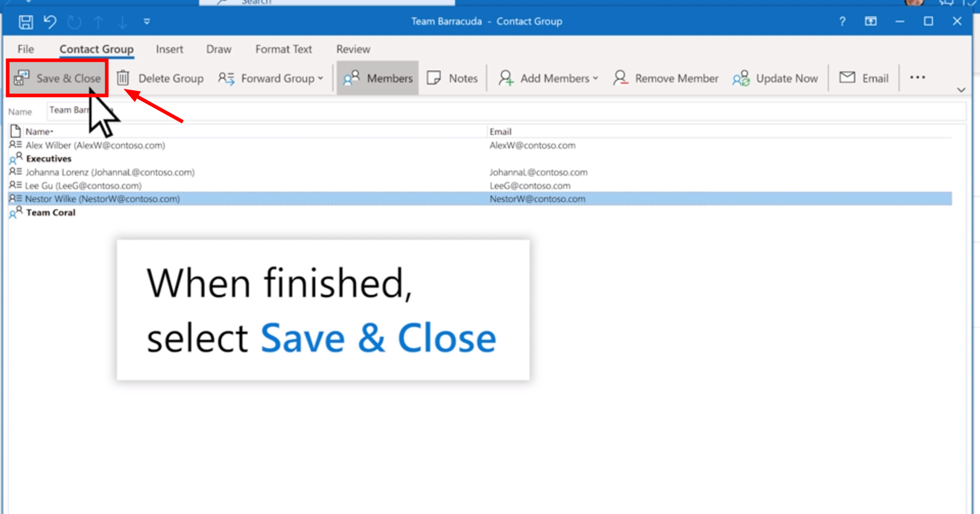 انقر على حفظ وإغلاق