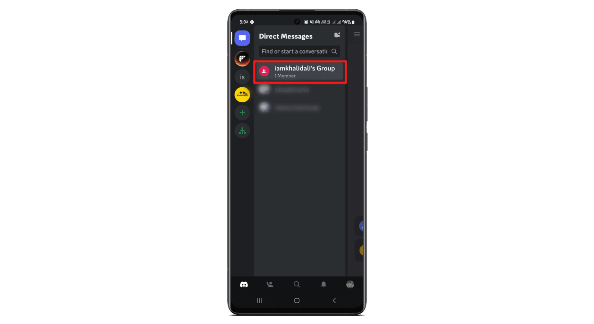 2. انقر على "إنشاء رسالة جماعية مباشرة"