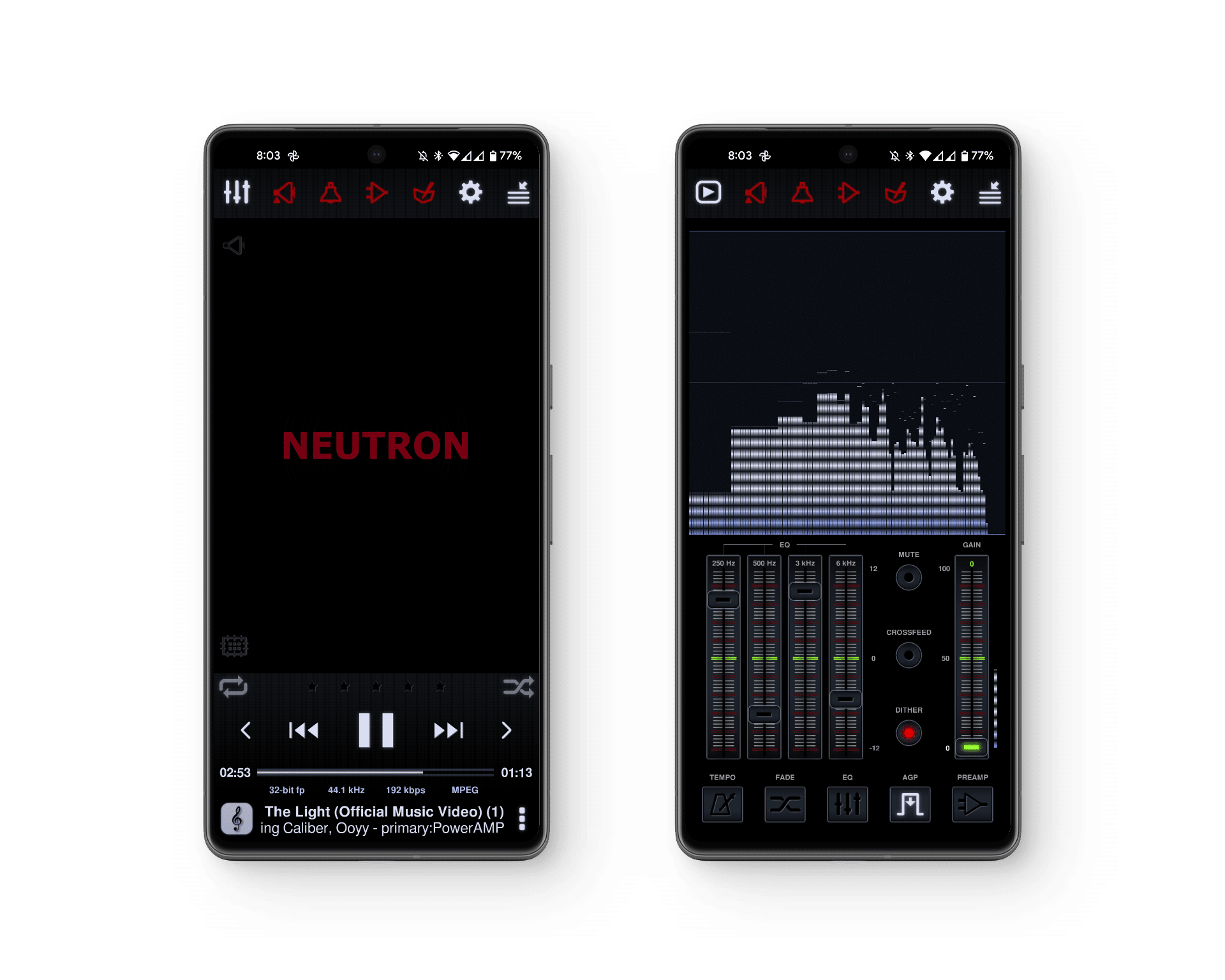 صورة لتطبيق Neutron Music Player