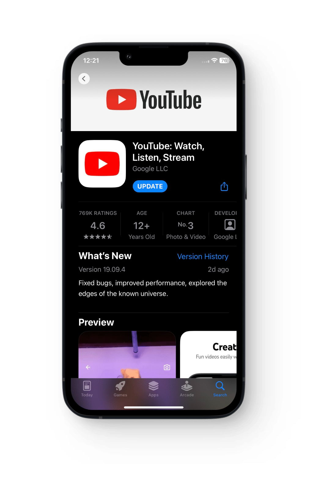 تحديث التطبيق على iPhone