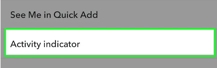 إعداد مؤشر النشاط في Snapchat