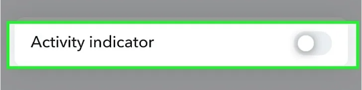 تبديل مؤشر النشاط في Snapchat