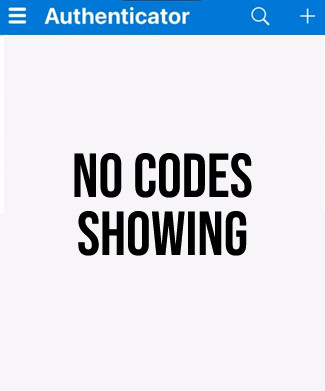 تطبيق Authenticator لا يعرض الرموز