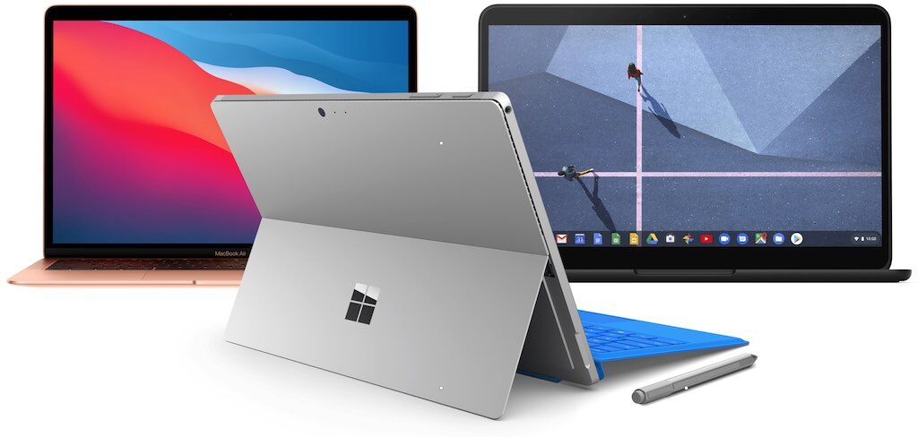 أجهزة Chromebook وأجهزة الكمبيوتر المحمولة