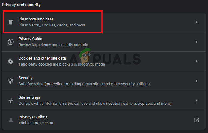مسح بيانات التصفح