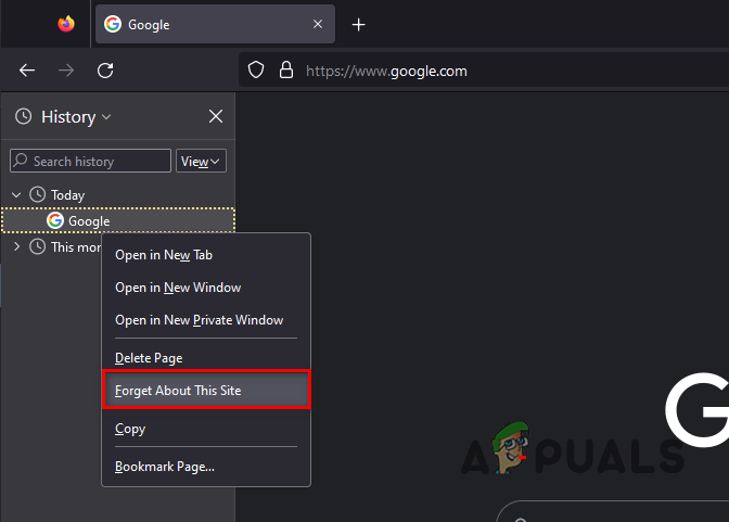 مسح ذاكرة التخزين المؤقت لموقع معين على Mozilla Firefox