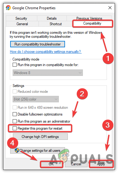 تكوين إعدادات التوافق