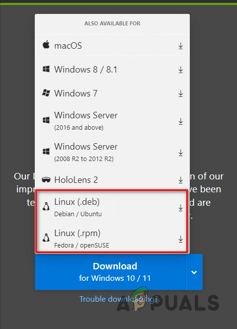 تنزيل إصدار Linux من Edge