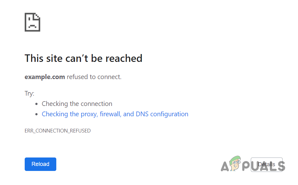 رمز الخطأ ERR_CONNECTION_REFUSED