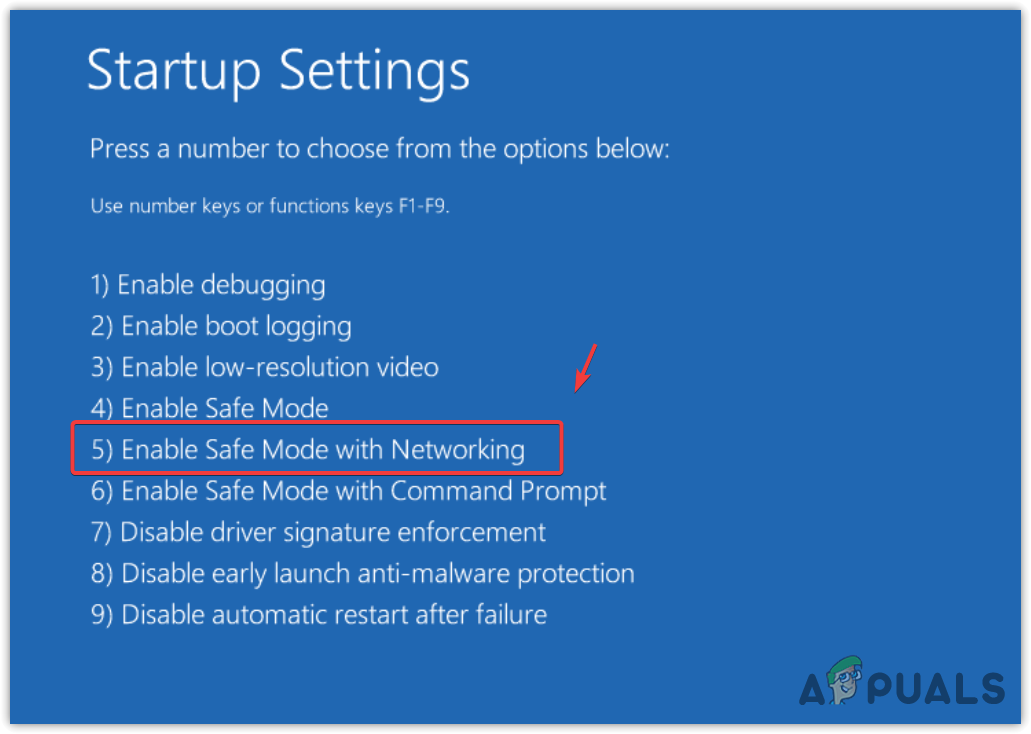 تمكين الوضع الآمن مع الشبكة