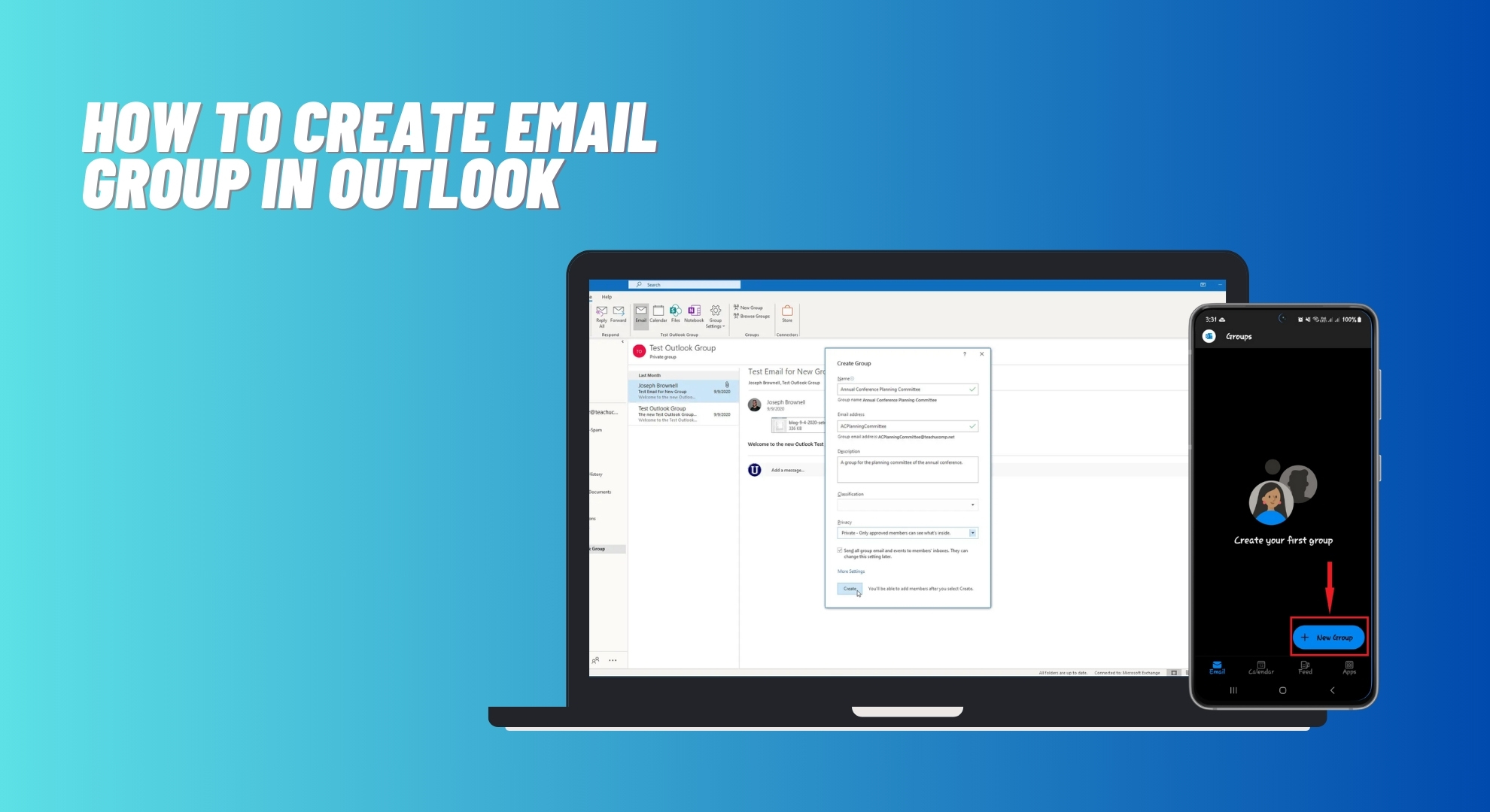 كيفية إنشاء مجموعة بريد إلكتروني في Outlook بـ 7 خطوات سهلة