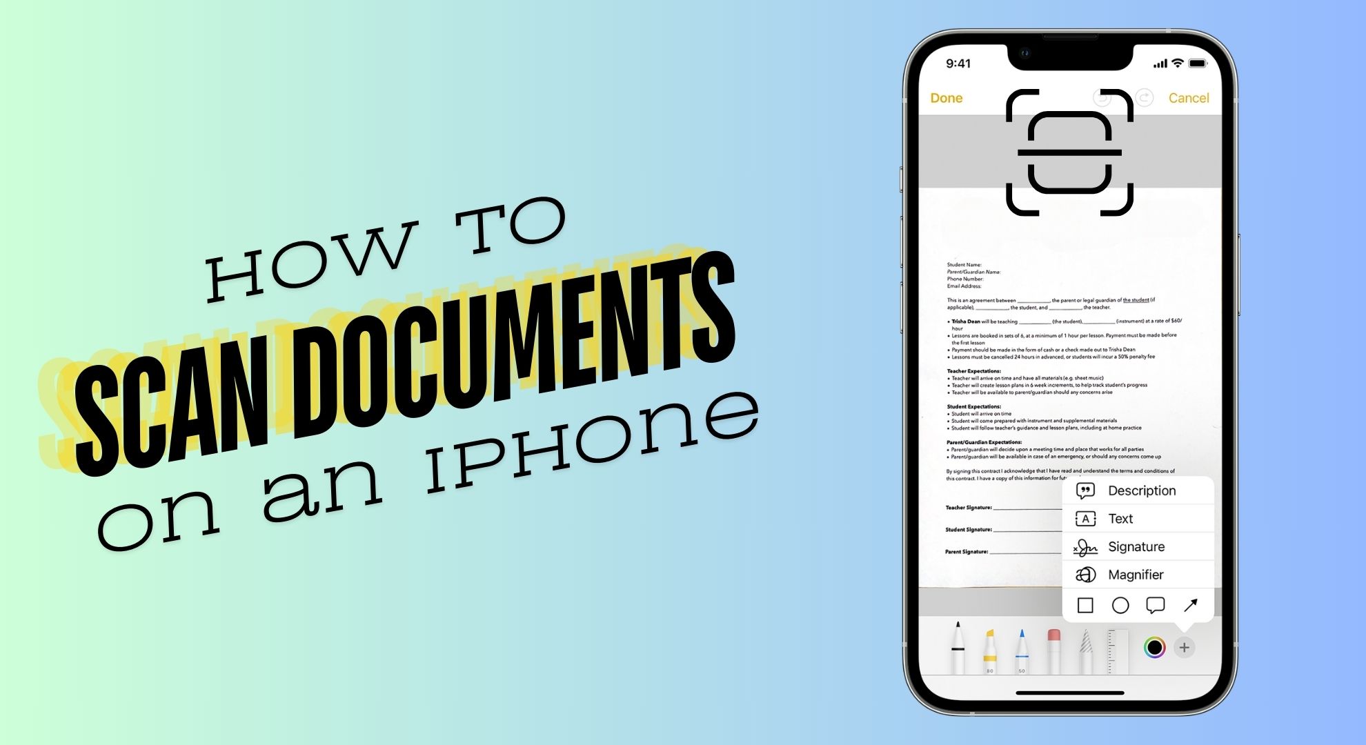 كيفية مسح المستندات على iPhone بطرق سهلة