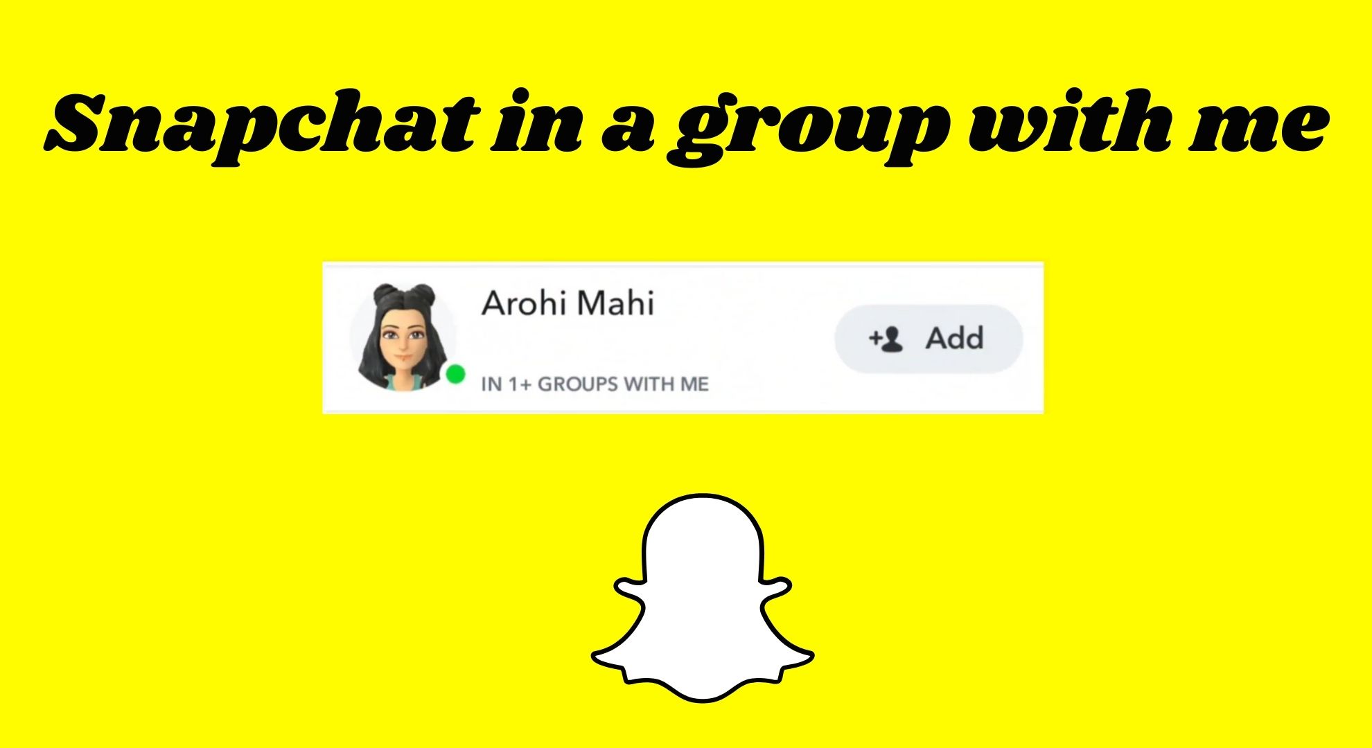 ما معنى in a group with me على Snapchat