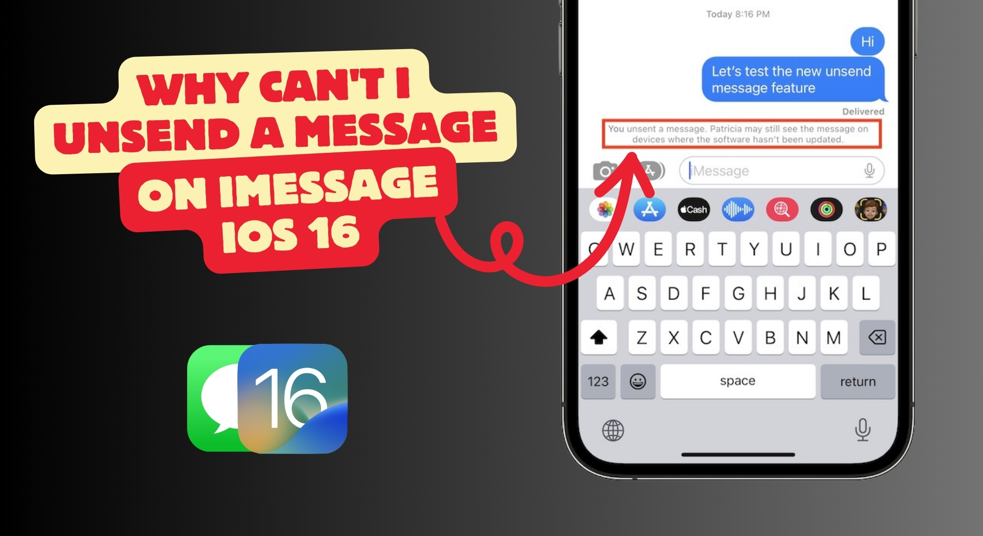 حل مشكلة عدم إلغاء رسالة iMessage في iOS 16