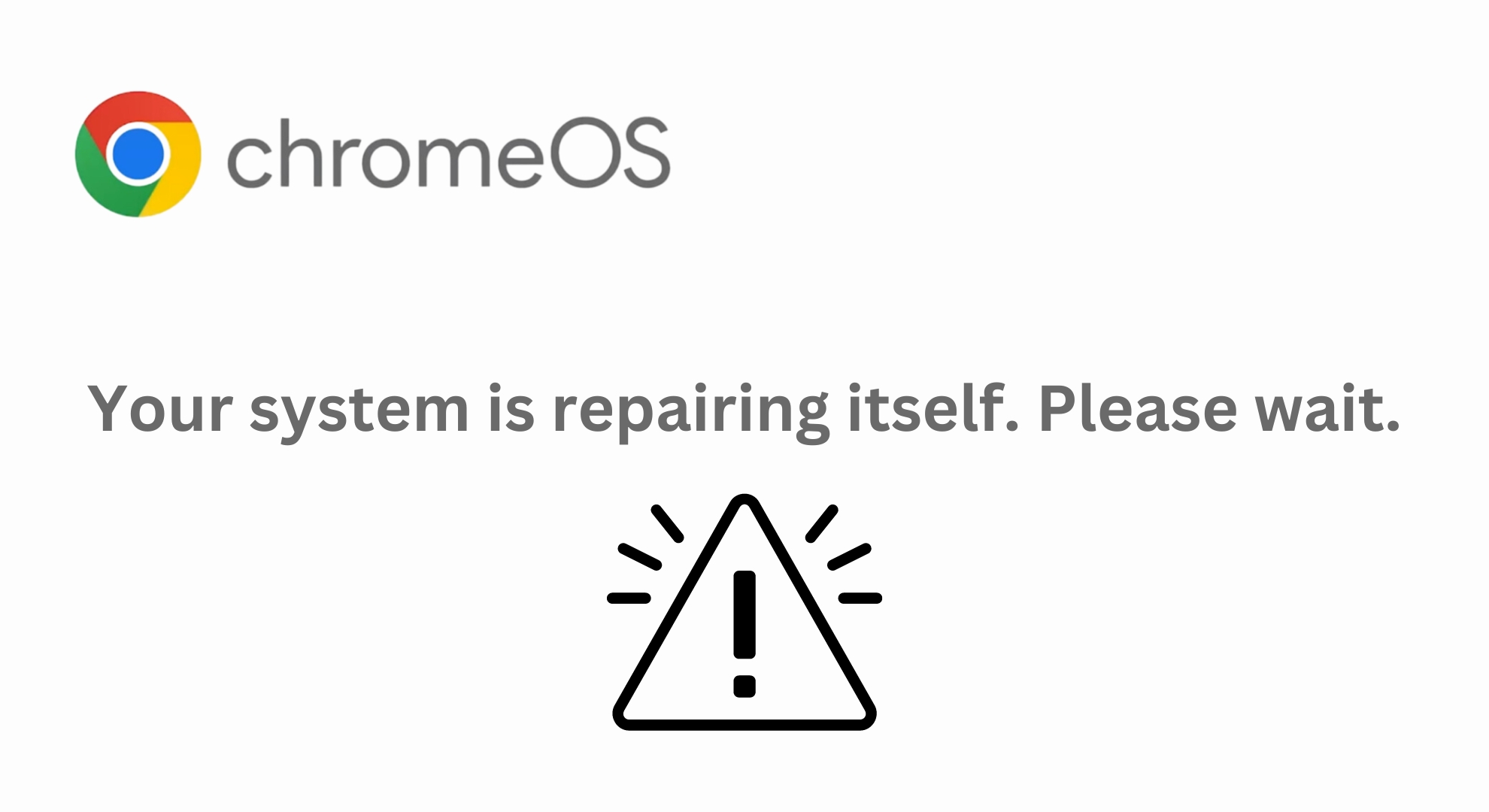 إصلاح خطأ رسالة Your system is repairing itself please wait في ChromeOS