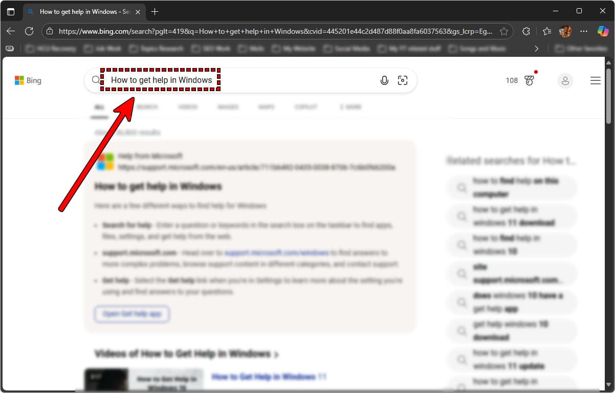 علامة تبويب المساعدة تفتح عشوائيًا في Microsoft Edge