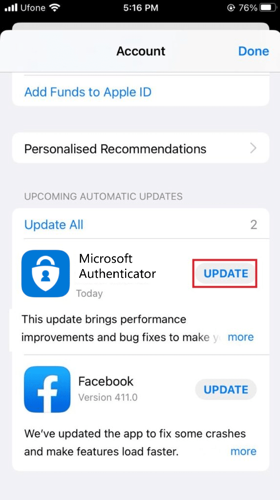 التحديثات التلقائية القادمة